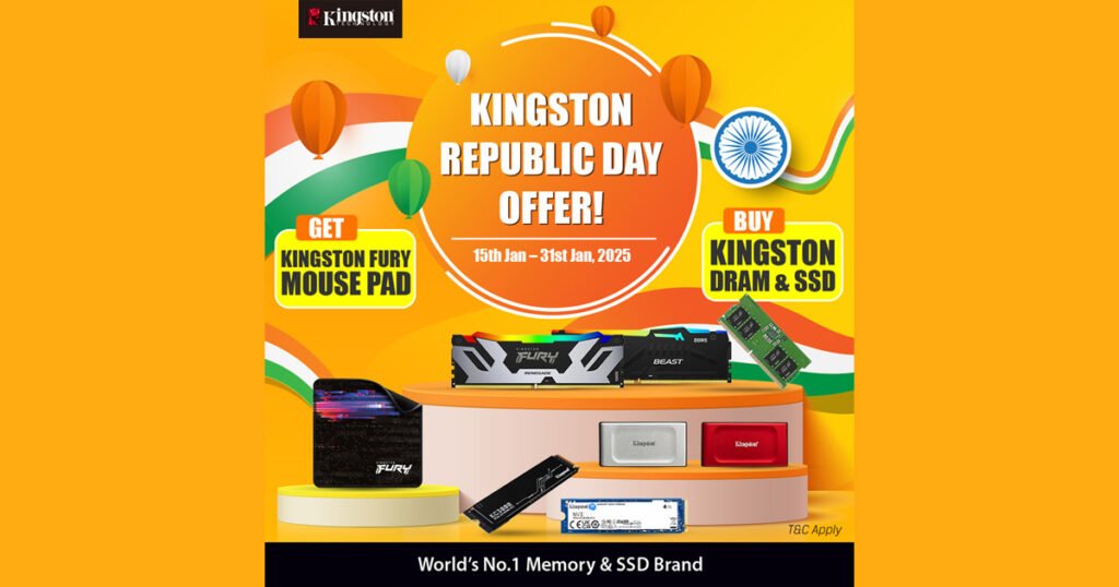 Upgrade Your Setup this Republic Day with Kingston’s Exclusive Offer!