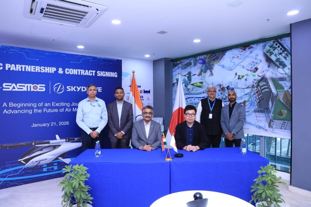 SASMOS Signs Strategic Contract with SkyDrive Inc. for EWIS Design & Manufacturing Solution, Strengthening India–Japan Collaboration in Advanced Air Mobility